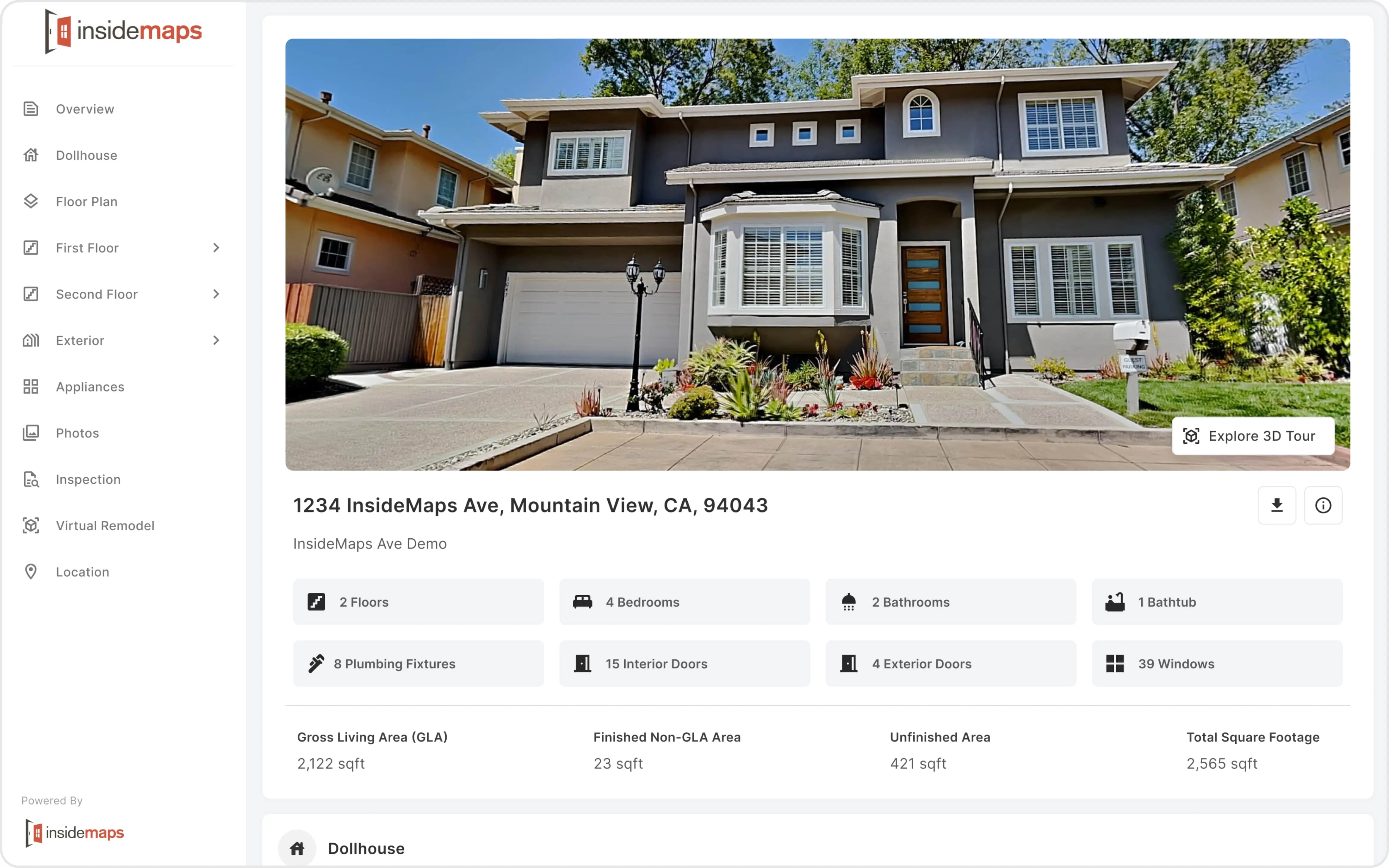 Screen capture of a property report page on a real estate website displaying multiple property listings and details.